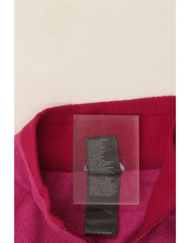 Женский флисовый джемпер с воротником на молнии The North Face UK 12, полиэстер, средний розовый цвет