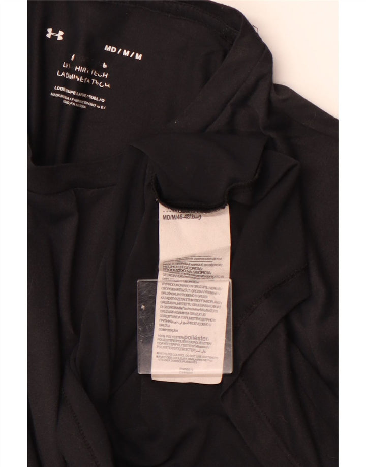 UNDER ARMOR Мужская футболка из полиэстера среднего размера, черная