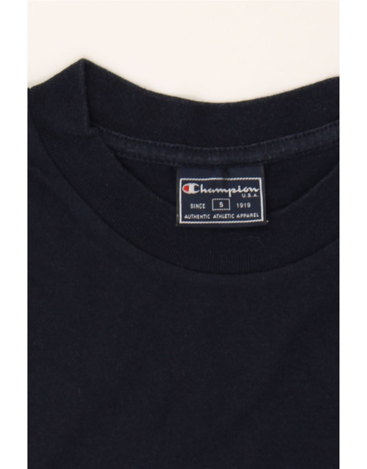 CHAMPION Mens T-Shirt Top Small Navy Blue Cotton Vintage Champion and Second-Hand Champion from Messina Hembry 