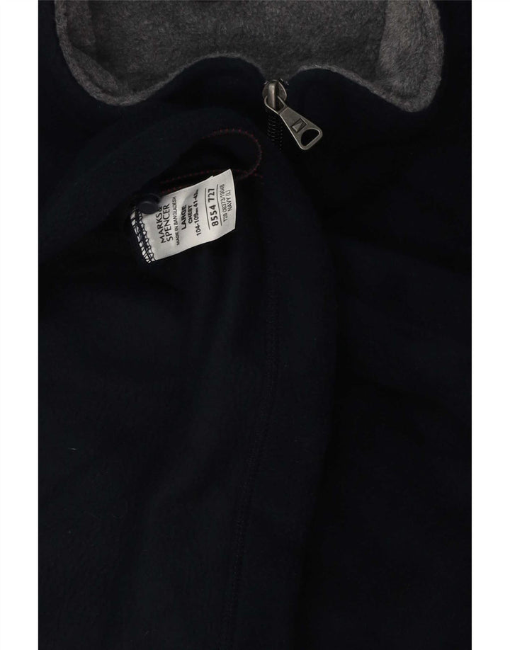 Мужская флисовая куртка Marks & Spencer UK 40, большая темно-синяя, полиэстер