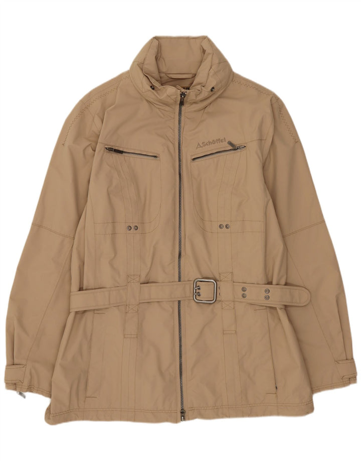 Женская дождевик с капюшоном Schoffel UK 16, большой, бежевый