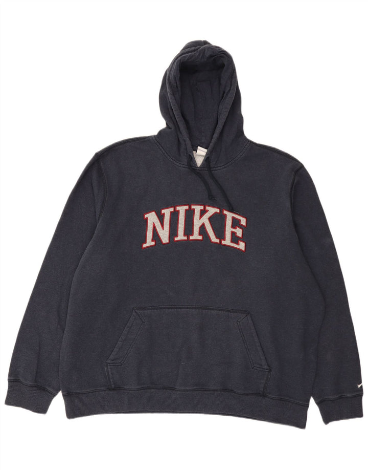 Мужская толстовка с капюшоном Nike 2XL темно-синего цвета