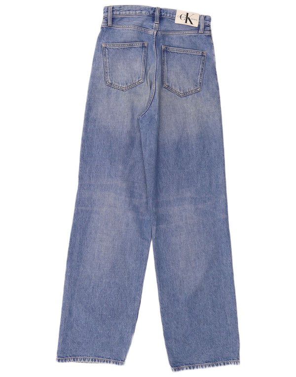 Женские широкие джинсы с высокой посадкой Calvin Klein W25 L32 синие