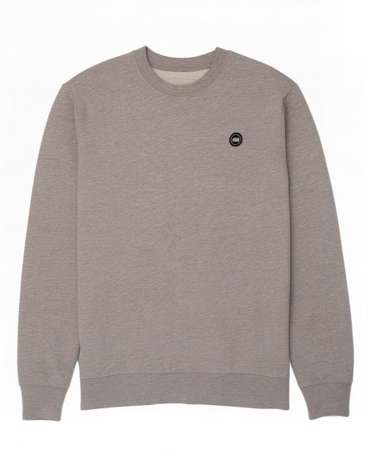 Мужской свитер Jack & Jones, хлопковый джемпер среднего серого цвета