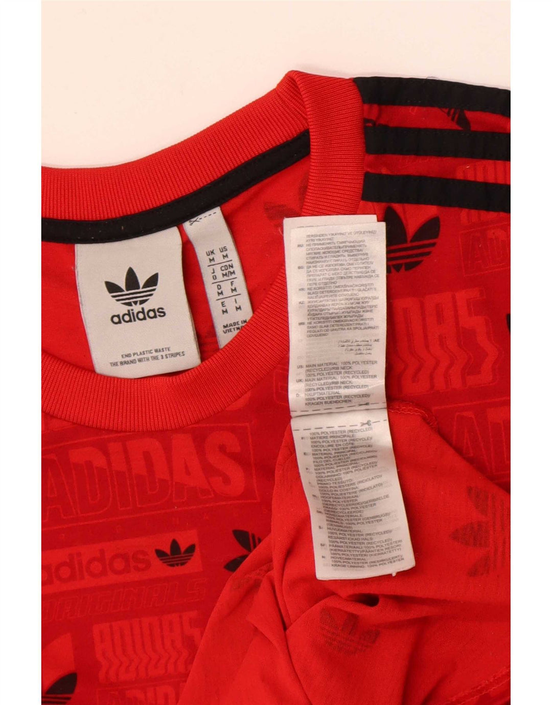 Мужская футболка Adidas Regular с графическим рисунком Верх среднего красного цвета из полиэстера