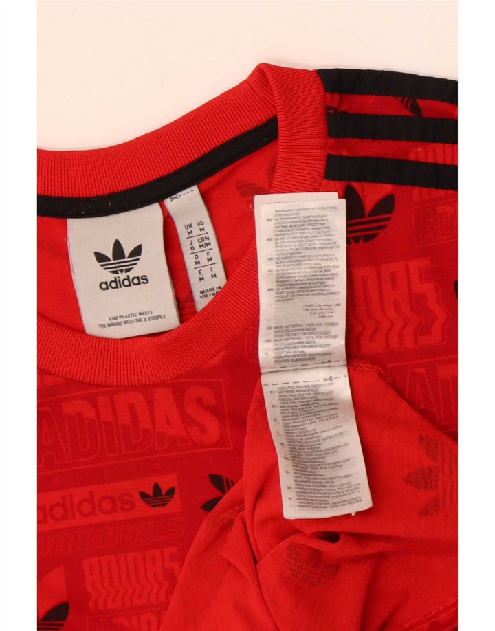 Мужская футболка Adidas Regular с графическим рисунком Верх среднего красного цвета из полиэстера