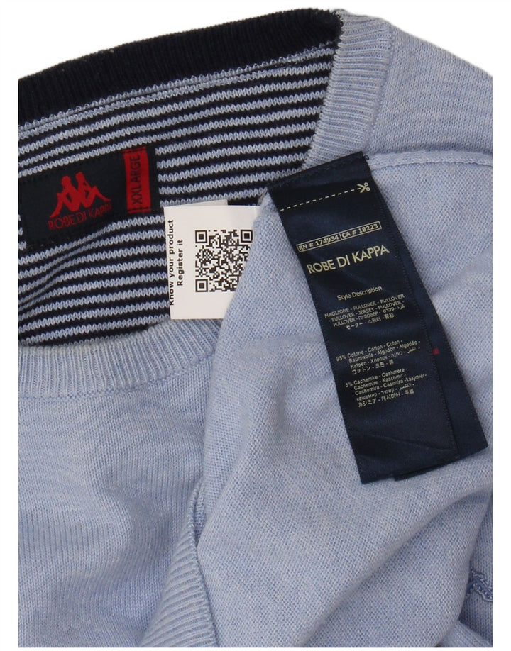 Мужской свитер Kappa с круглым вырезом 2XL, синий хлопок