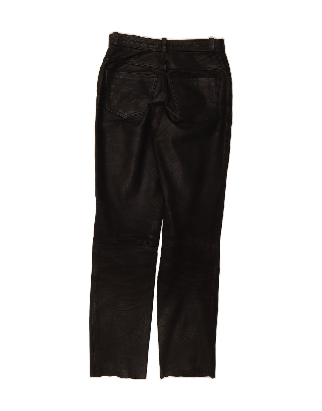 RABERG Womens Straight Leather Trousers W30 L32 Black Leather Vintage Raberg and Second-Hand Raberg from Messina Hembry 