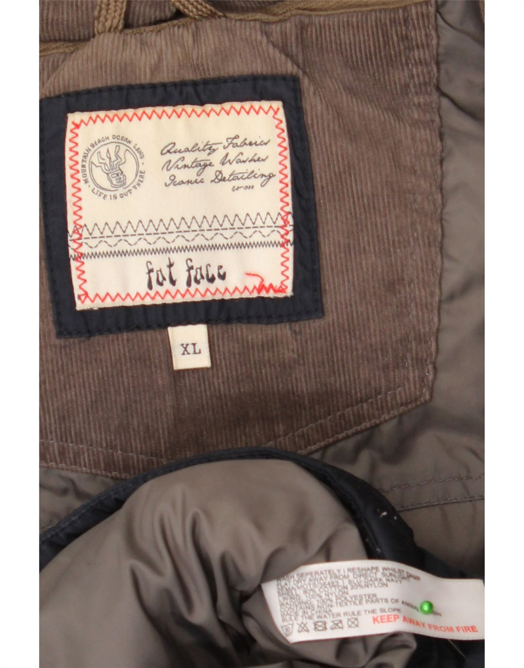 Мужской жилет с подкладкой FAT FACE UK 42 XL, темно-синий полиэстер