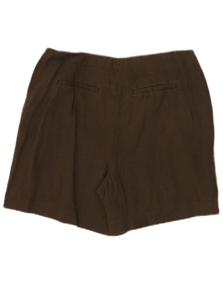 Женские шорты чинос Boden UK 12 Medium W32 Хаки, лен