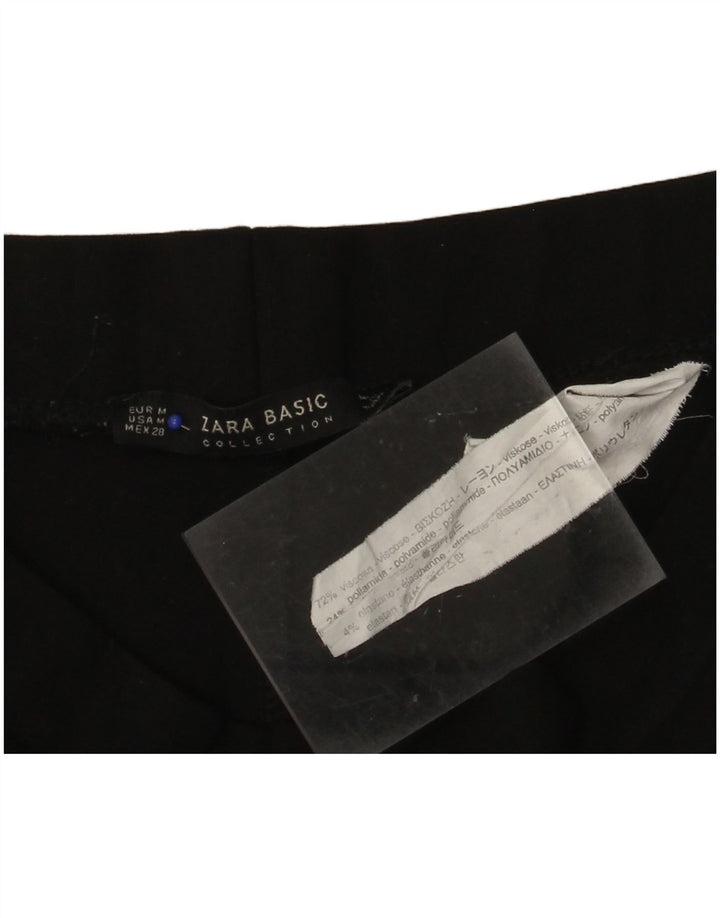 Женские спортивные брюки ZARA UK 12, средние, вискоза в черную полоску