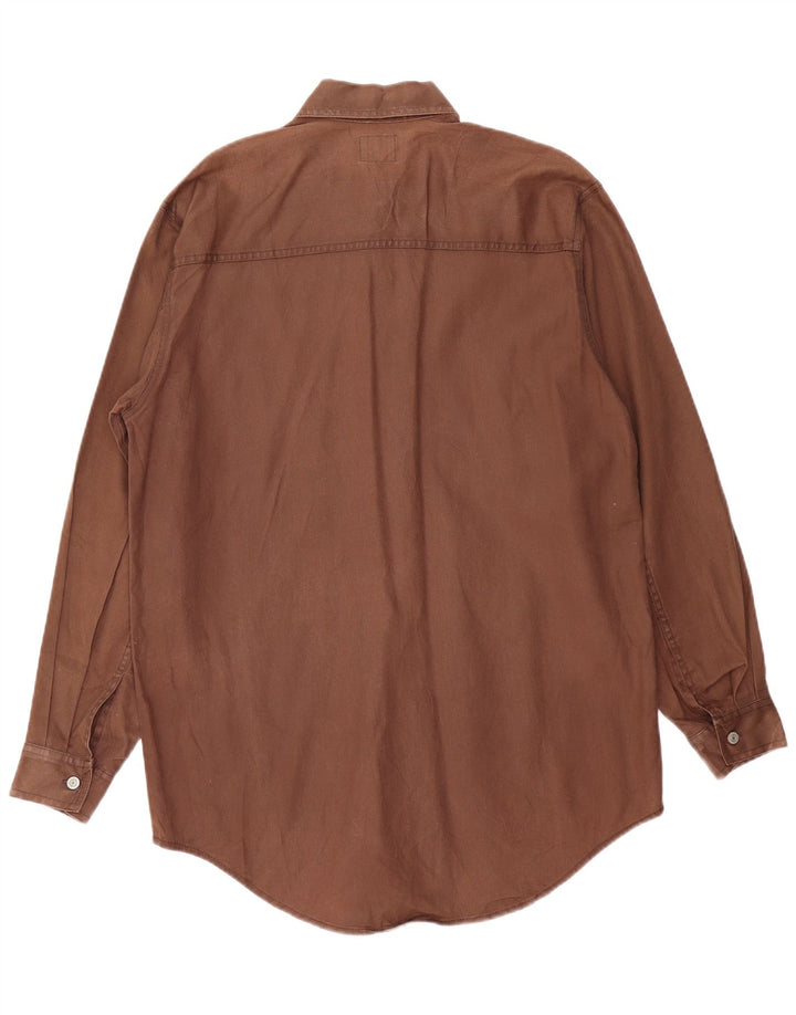 Мужская высокая рубашка Levi's, маленький размер, коричневый хлопок