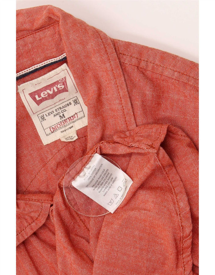 Мужская рубашка Levi's из хлопка среднего красного цвета