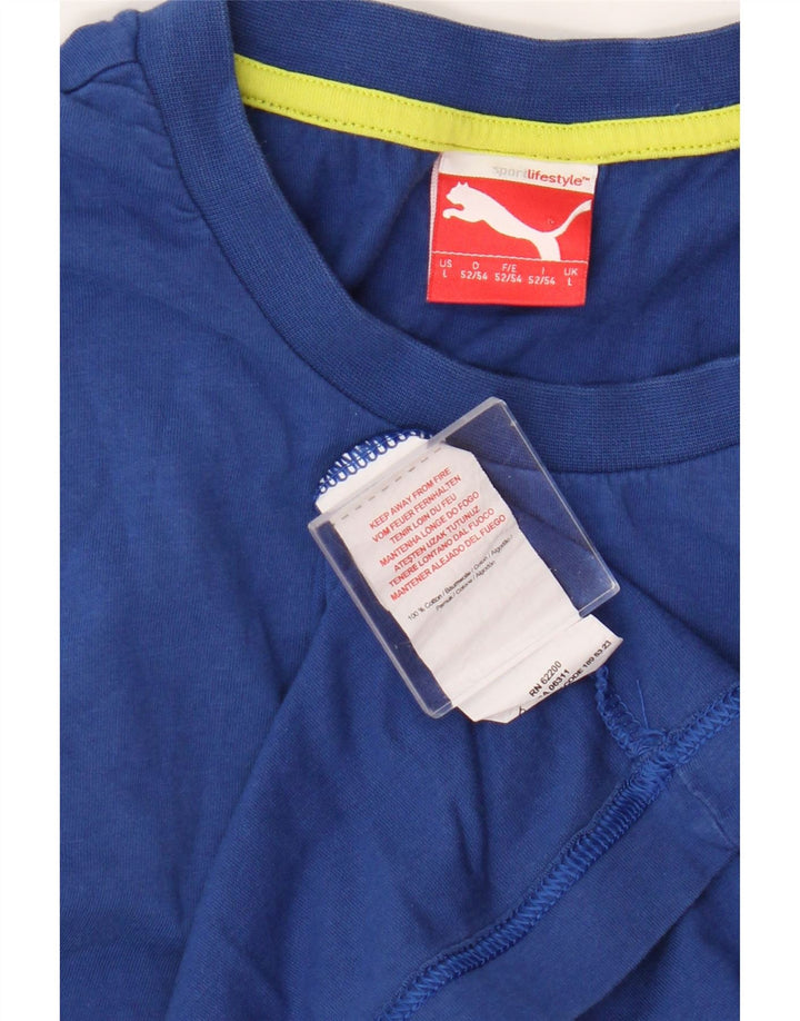 Мужской жилет с рисунком Puma, большой синий хлопок