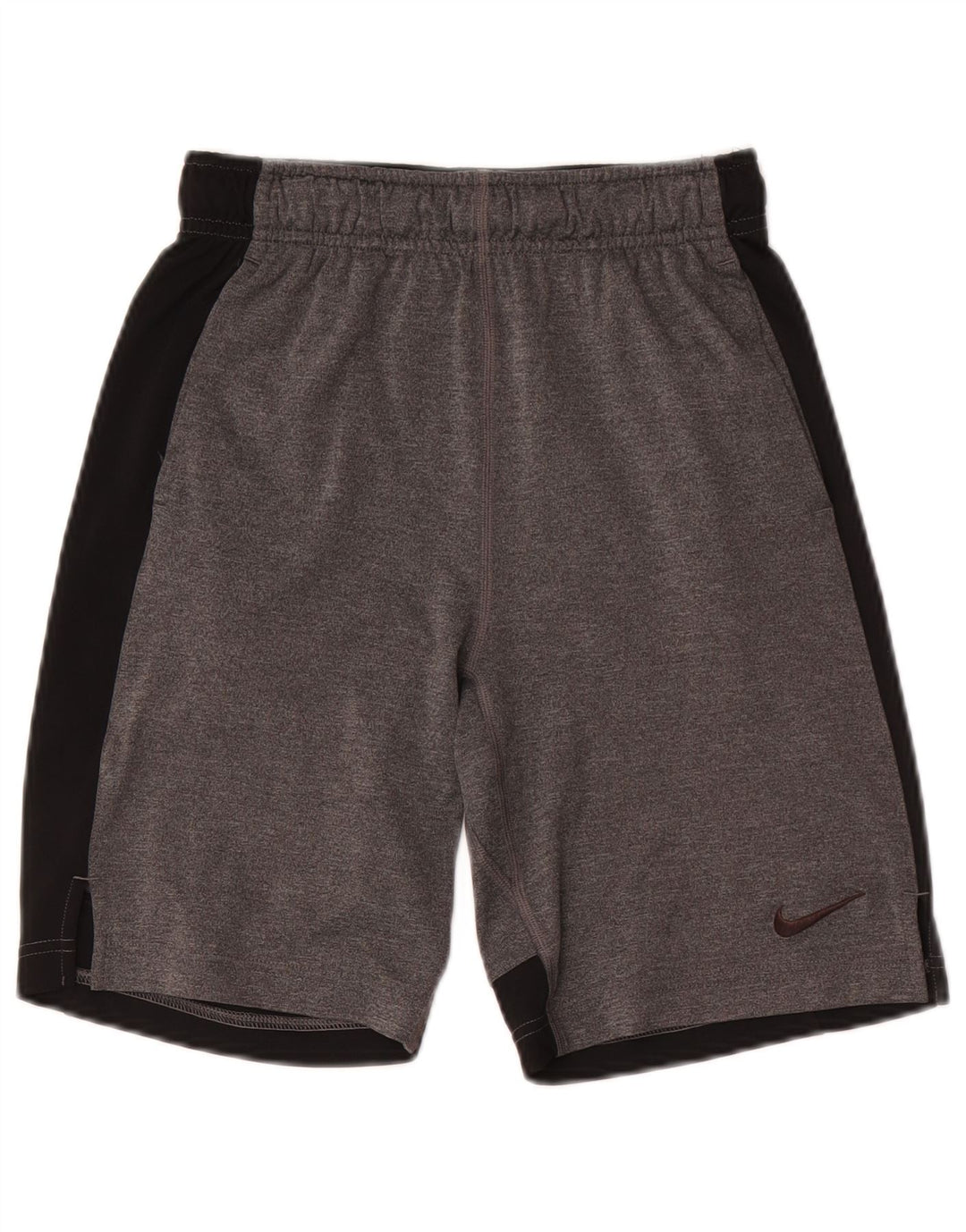 Спортивные шорты Nike Dri Fit для мальчиков 11–12 лет, средний серый цвет с цветными блоками
