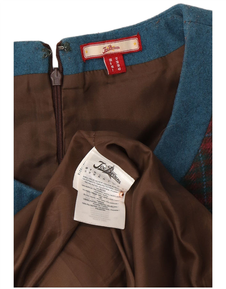 JOE BROWNS Женское платье-футляр без рукавов UK 12, средний красный полиэстер в клетку