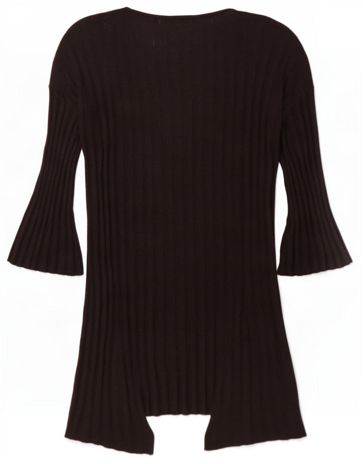 Женский длинный длинный открытый кардиган Topshop UK 10, маленький черный