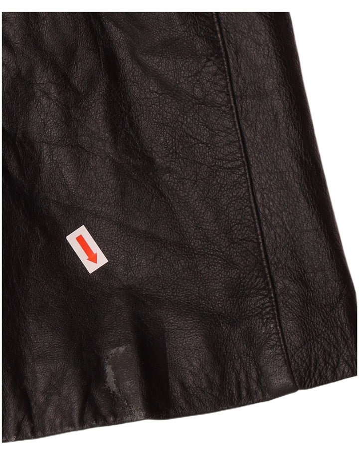 НОВАЯ КОЛЛЕКЦИЯ Женское кожаное пальто IT 44 Medium Black Leather