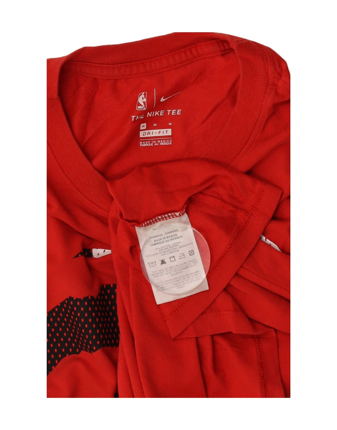 Мужская футболка Nike Dri Fit с рисунком, хлопковый топ среднего красного цвета