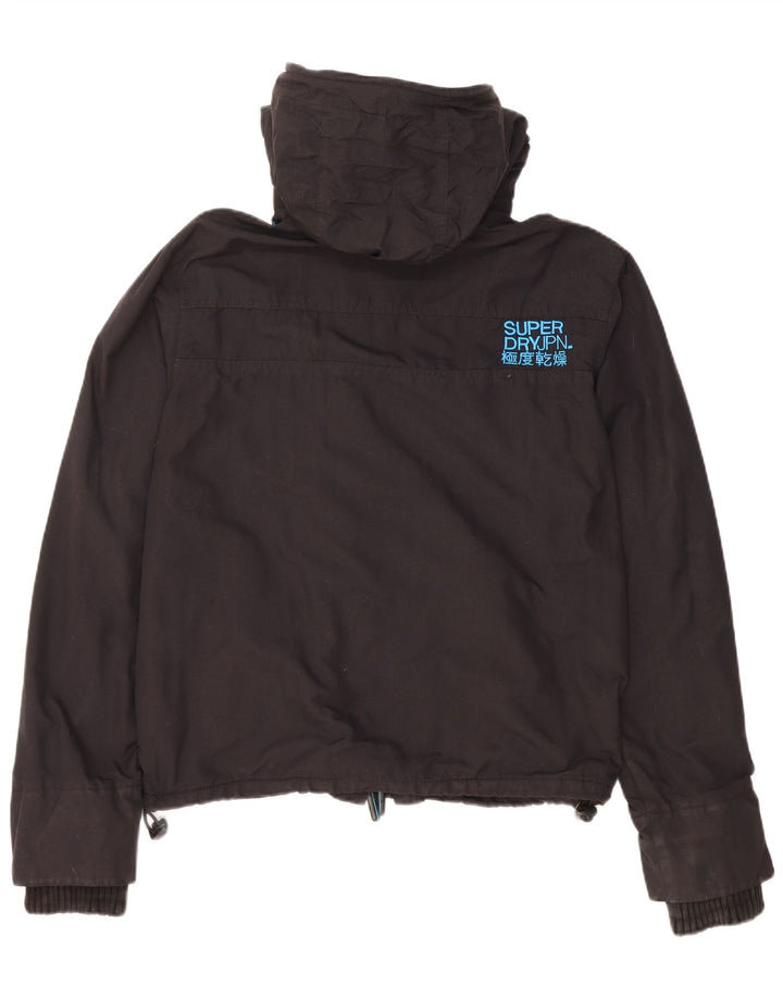 Мужская ветровка с капюшоном Superdry с графическим рисунком UK 38, средний черный нейлон