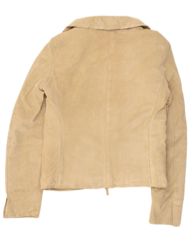 Куртка женская замшевая Bruno Verri IT 42 Medium Beige Leather