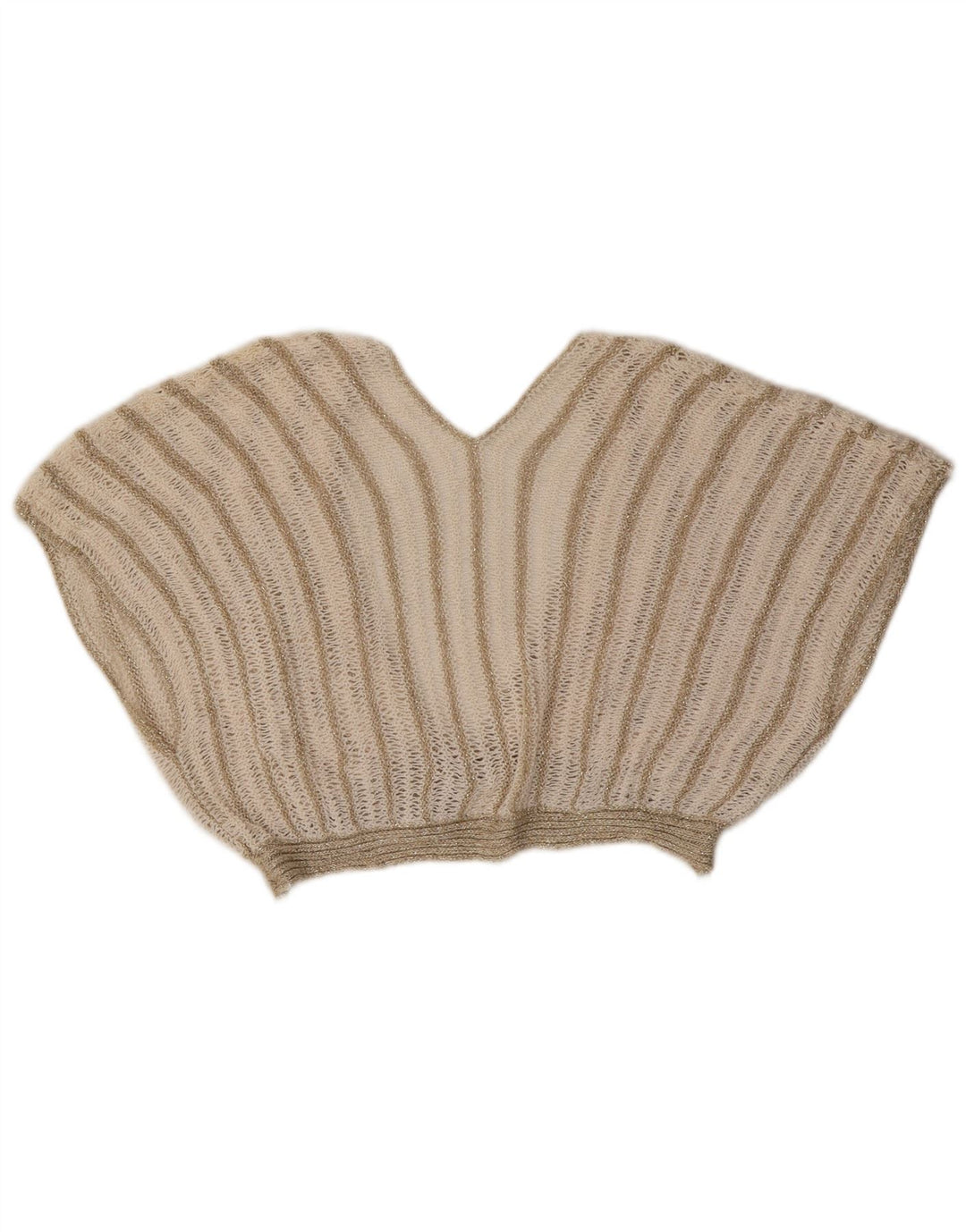 Винтажный женский комплект из 2 юбок UK 8 Small W26 Бежевый акрил в полоску