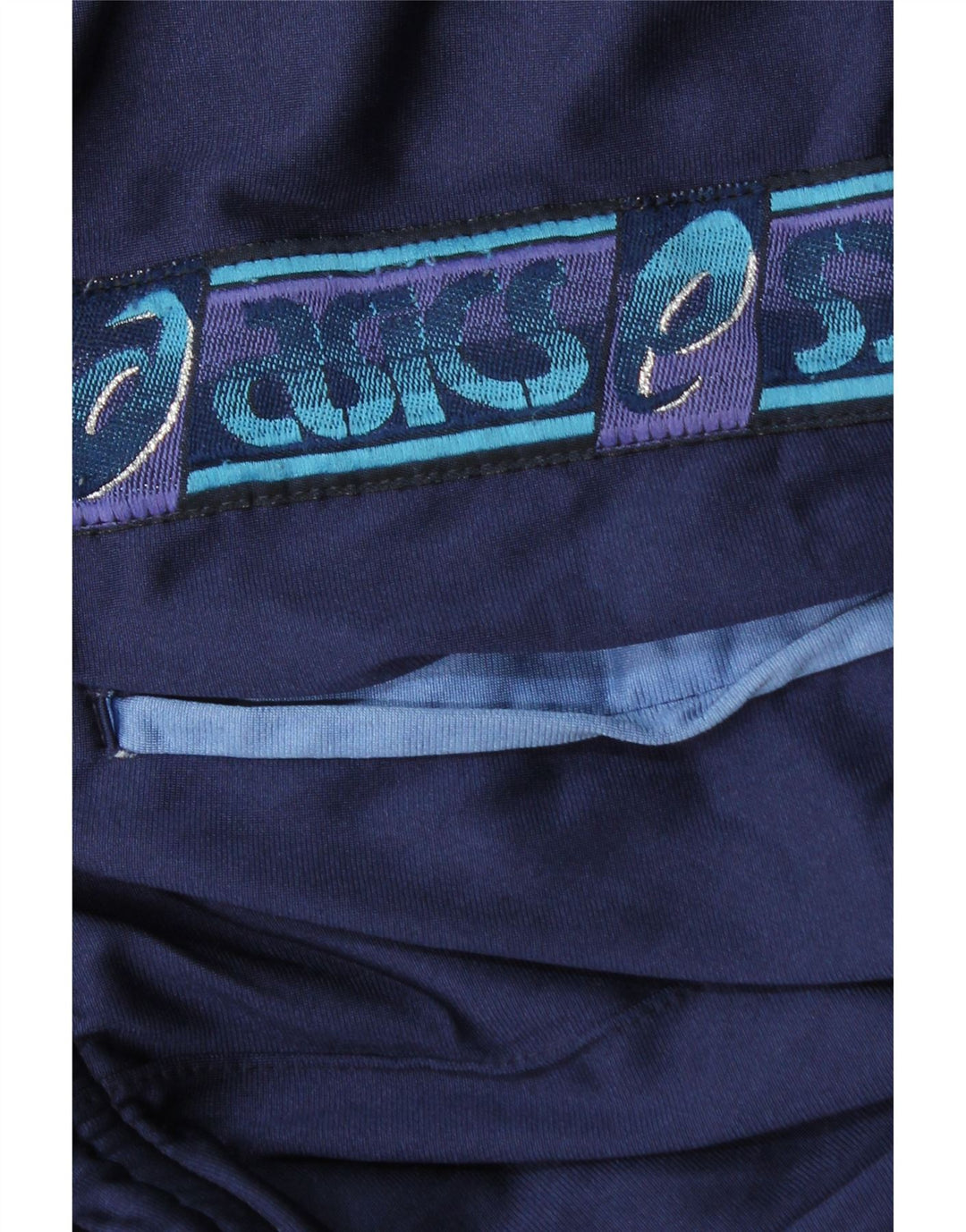 Мужские спортивные брюки Asics с графическим рисунком, средние темно-синие из полиамида