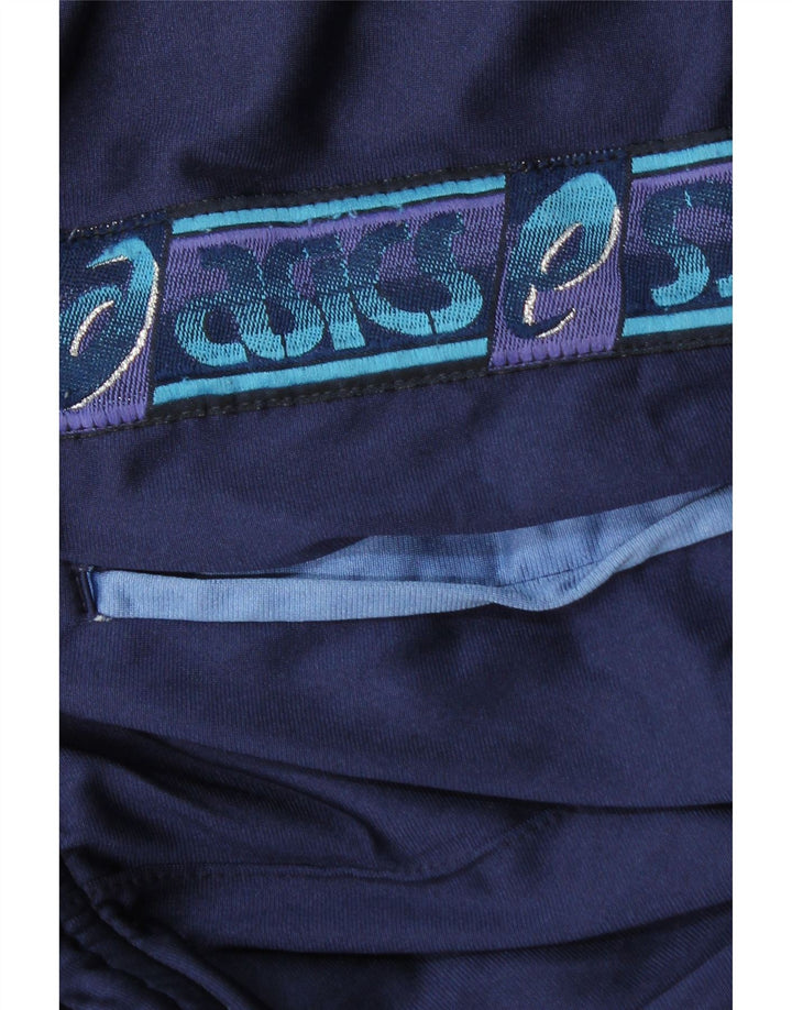 Мужские спортивные брюки Asics с графическим рисунком, средние темно-синие из полиамида