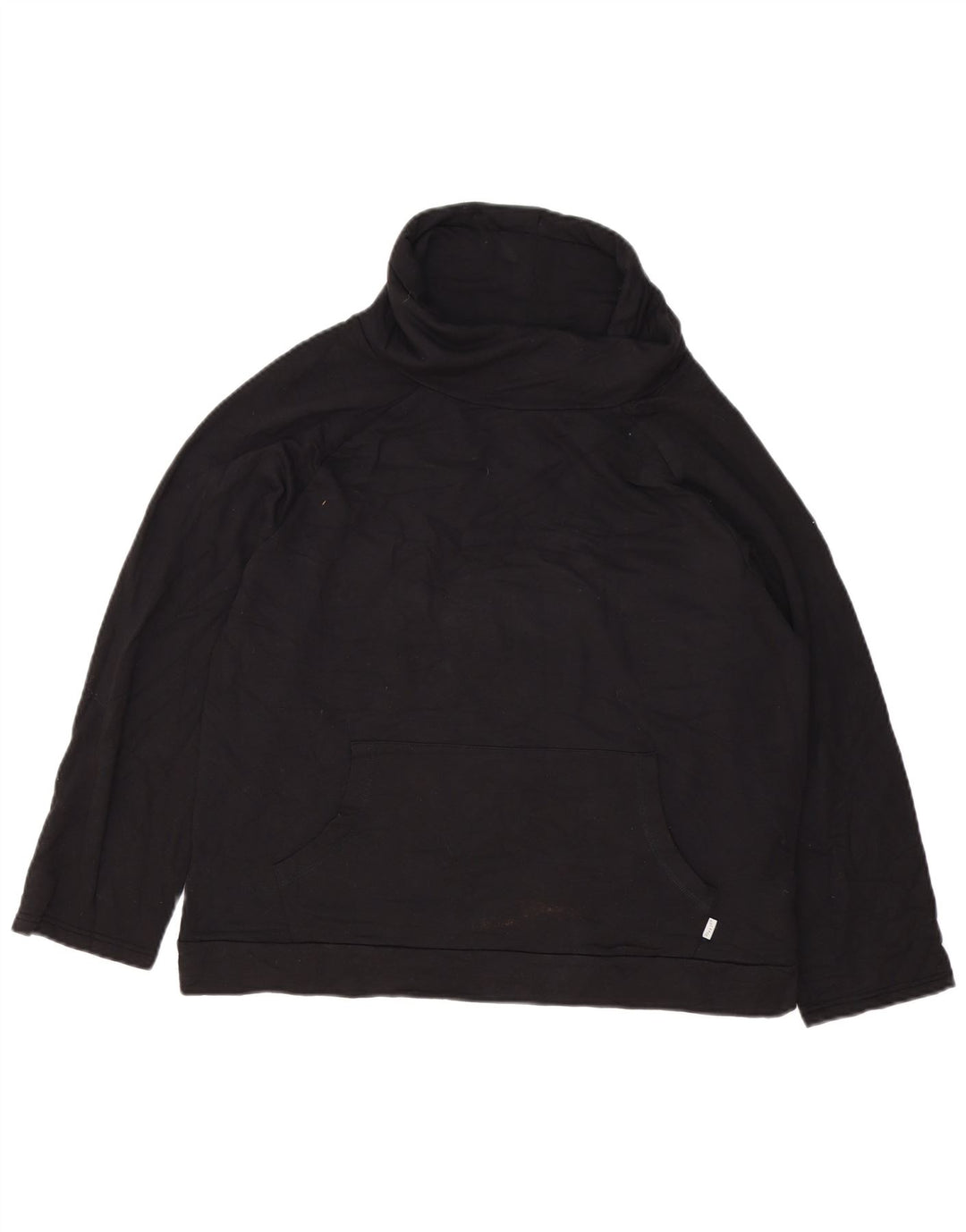 Женский свободный свитер с высоким воротником Fat Face, джемпер UK 10, маленький черный