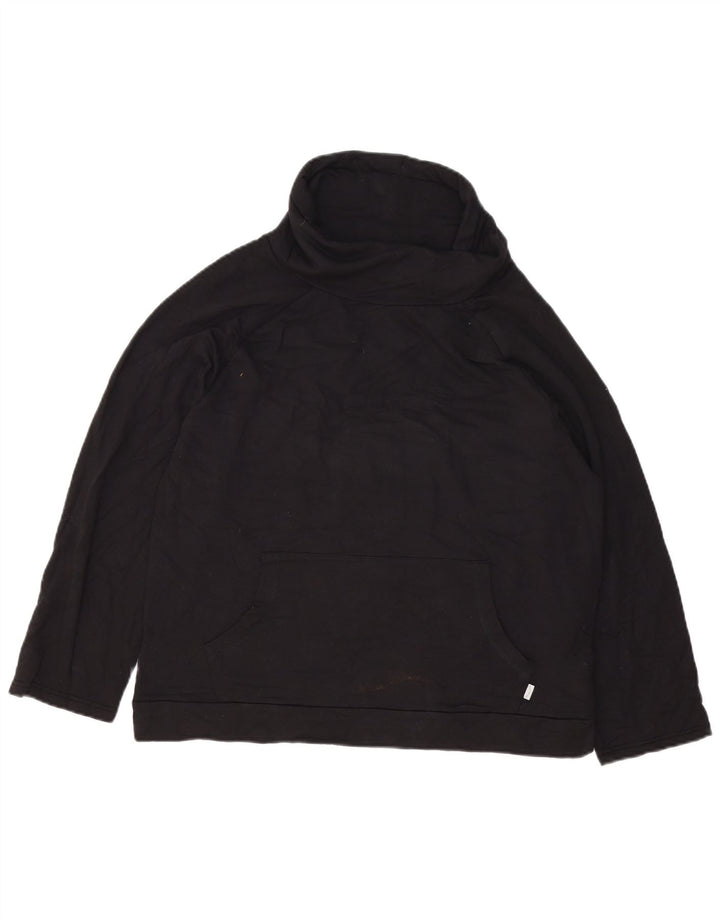 Женский свободный свитер с высоким воротником Fat Face, джемпер UK 10, маленький черный