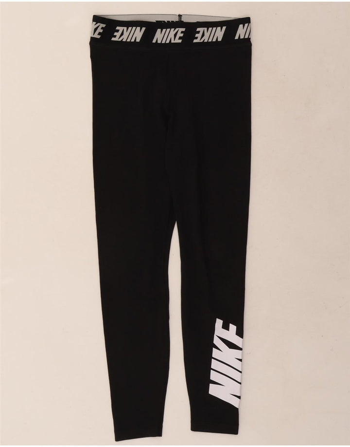 Женские леггинсы с рисунком Nike UK 12, средние, черные