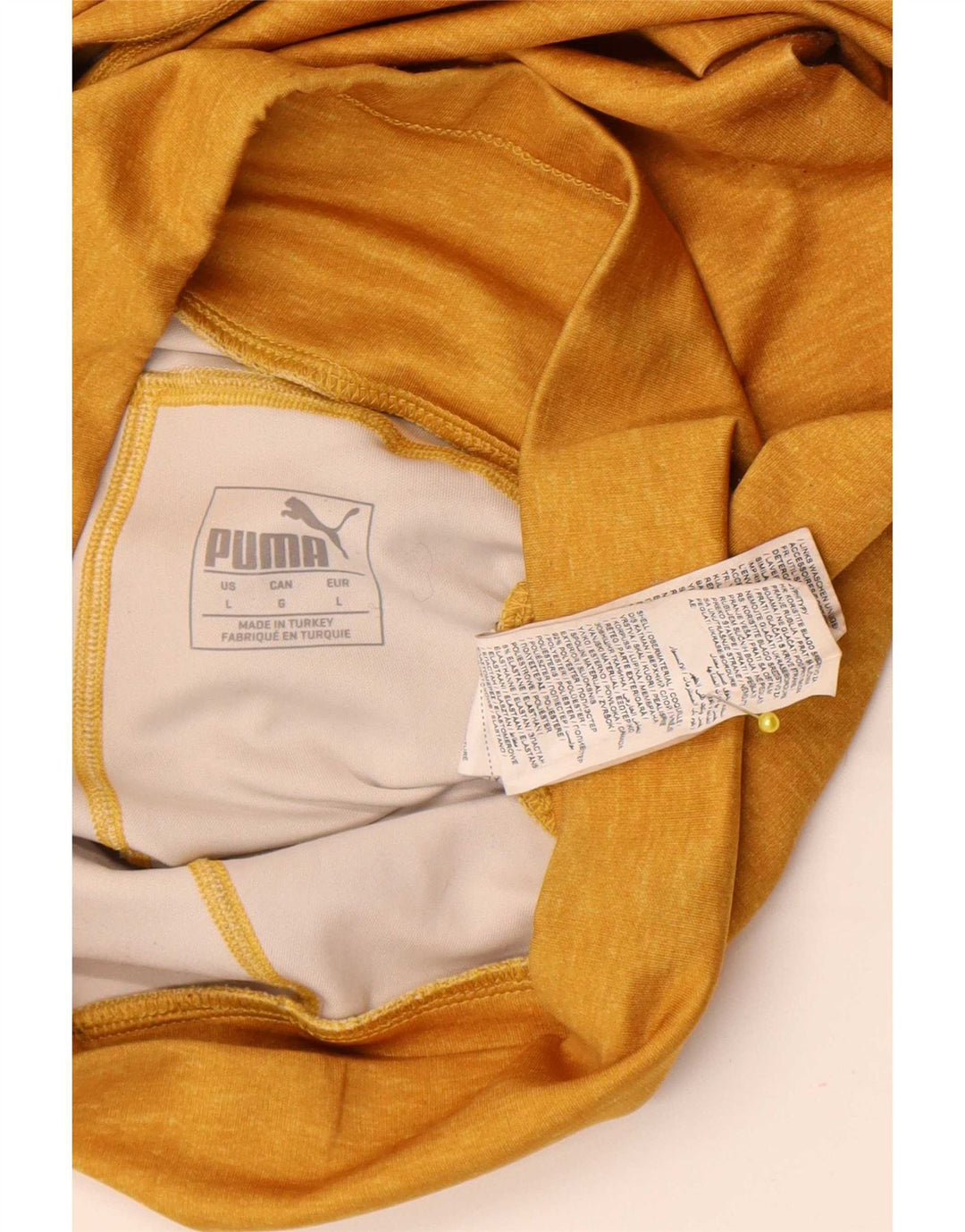 Женские леггинсы Puma со штрипками UK 14, большой желтый полиэстер с цветными блоками
