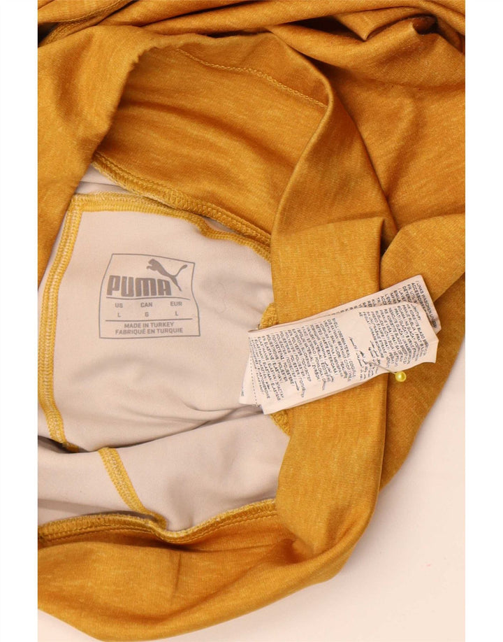Женские леггинсы Puma со штрипками UK 14, большой желтый полиэстер с цветными блоками