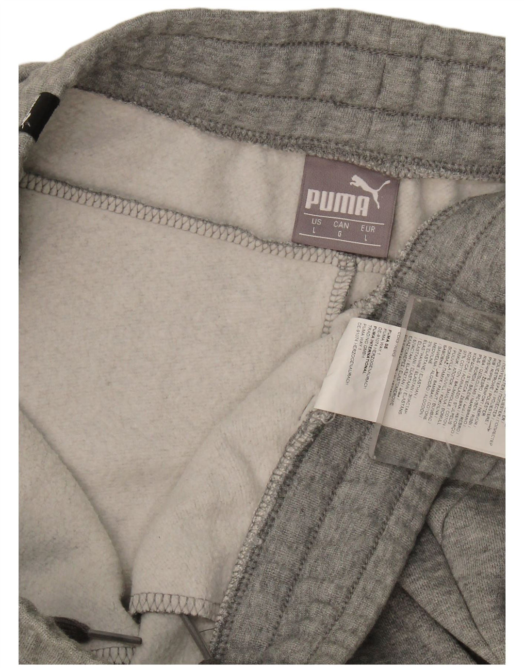 Мужские спортивные брюки Puma, джоггеры, большие серые, хлопок
