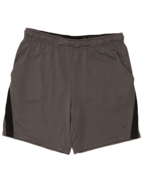 Мужские спортивные шорты Nike Dri Fit Standard, большие серые, полиэстер с цветными блоками