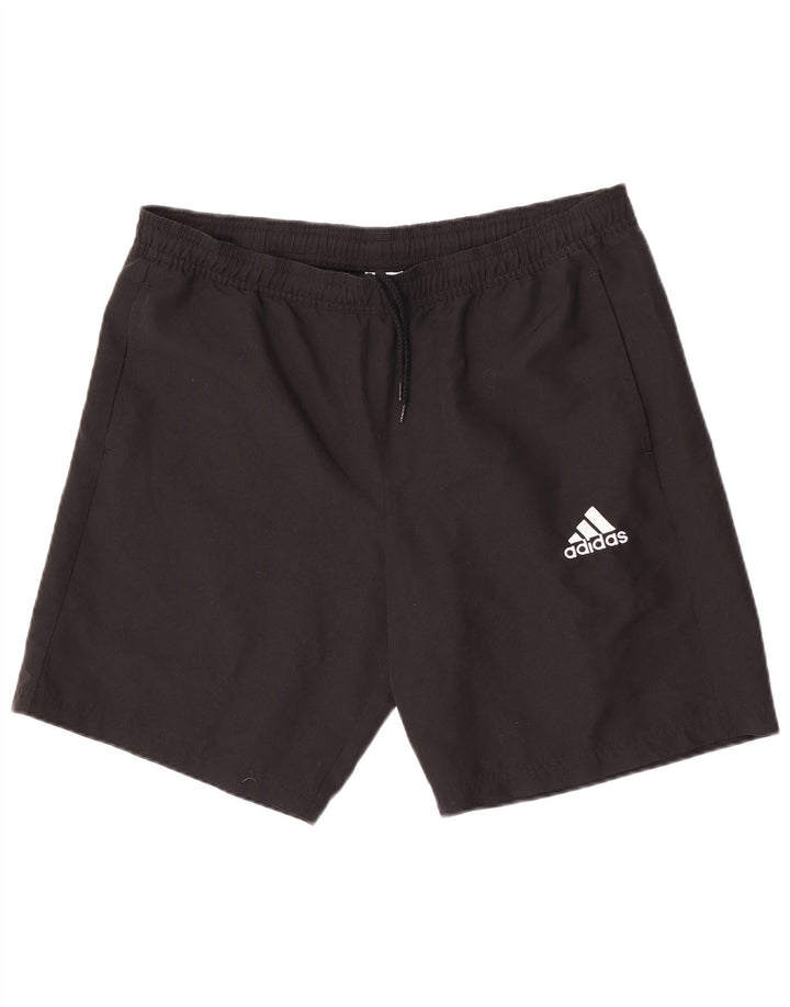 Мужские спортивные шорты Adidas, большие черные из полиэстера