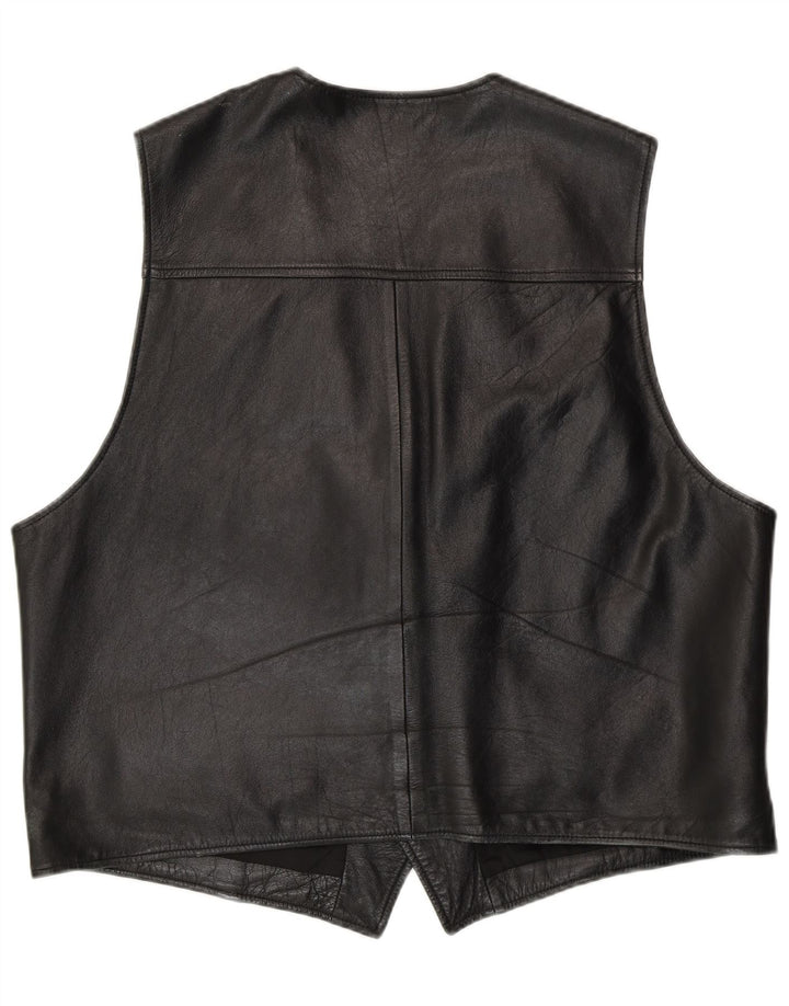 Мужской кожаный жилет C&A XL, черный кожаный