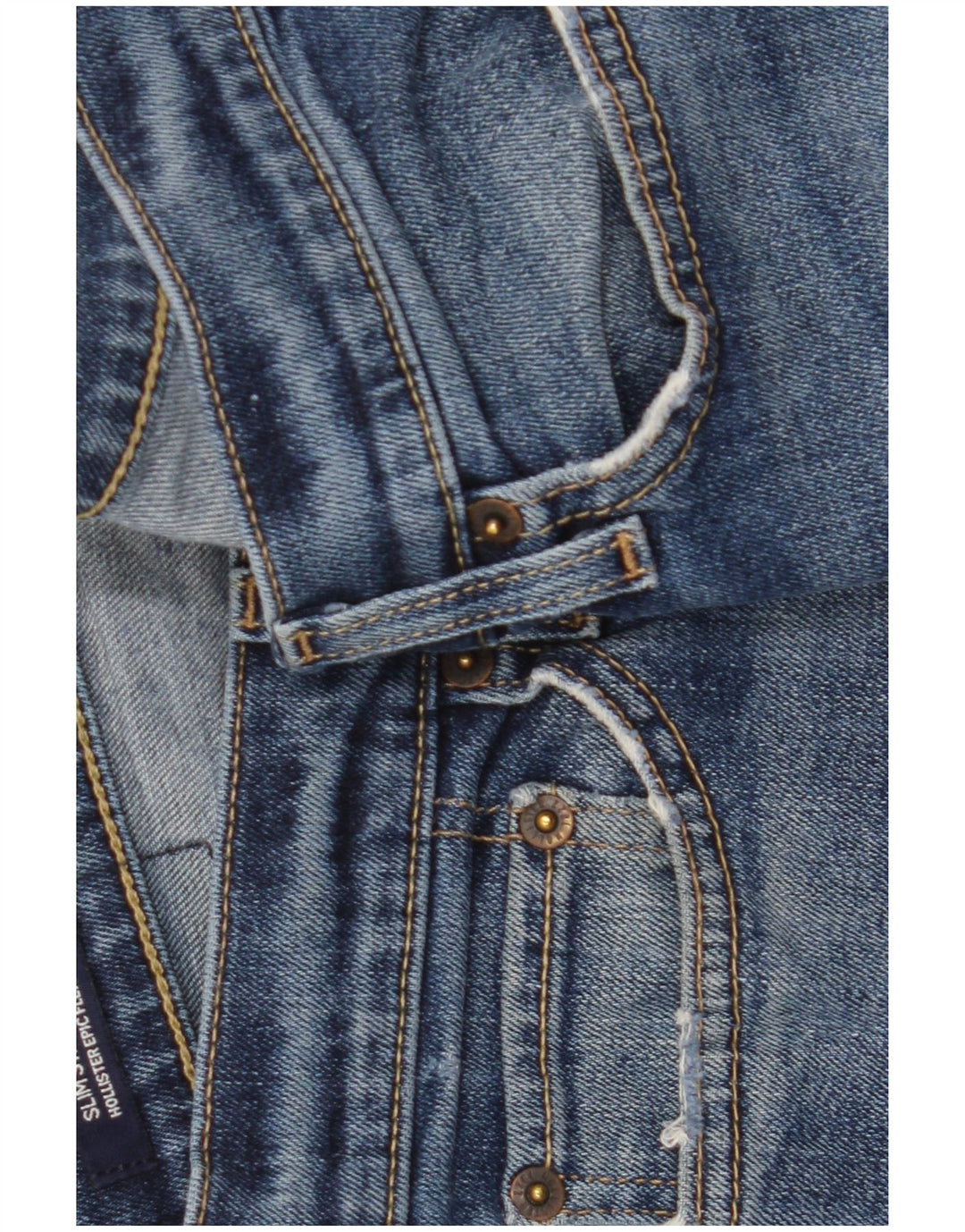 Мужские узкие джинсы Hollister W30 L30, синий хлопок