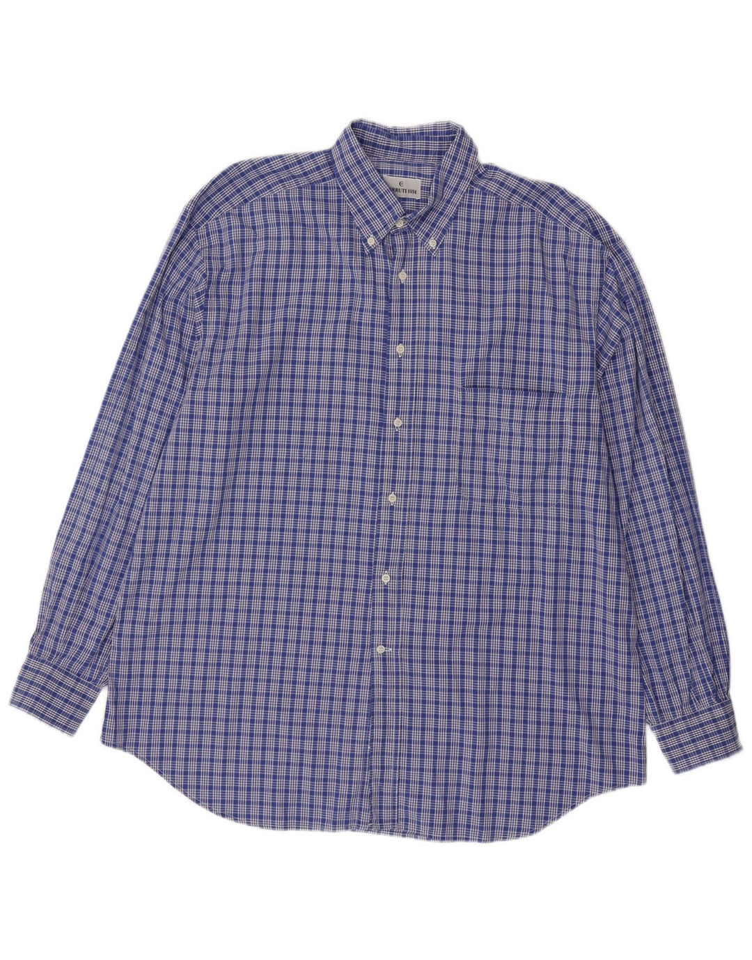 Рубашка мужская Cerruti 1881 XL синяя в клетку