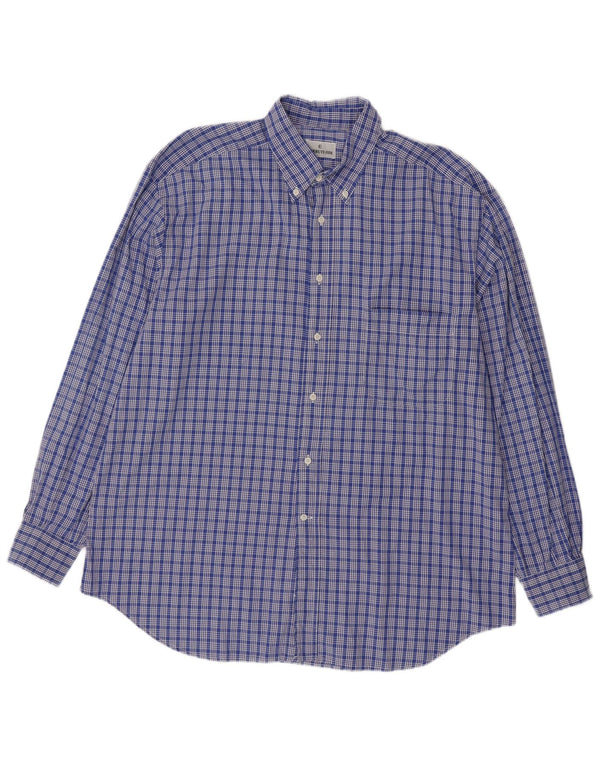 Cerruti 1881 Mens Shirt XL Blue Check