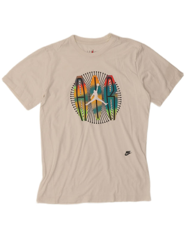 Мужская футболка с рисунком JORDAN, маленькая белая хлопковая футболка