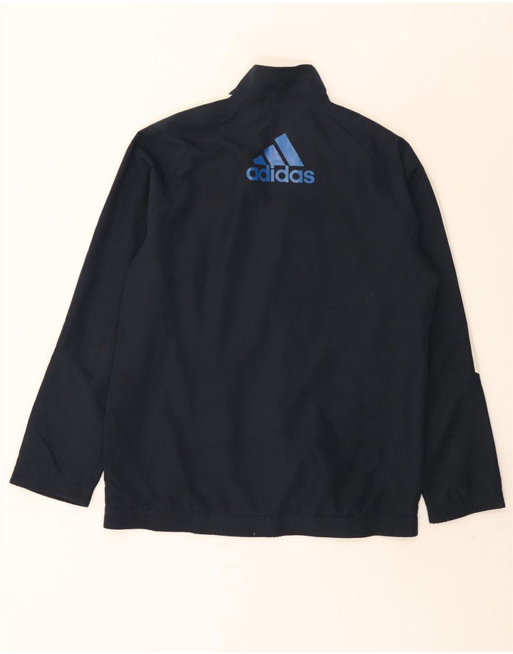 Полный спортивный костюм Adidas для мальчиков с графикой 15-16 лет, темно-синий, полиэстер