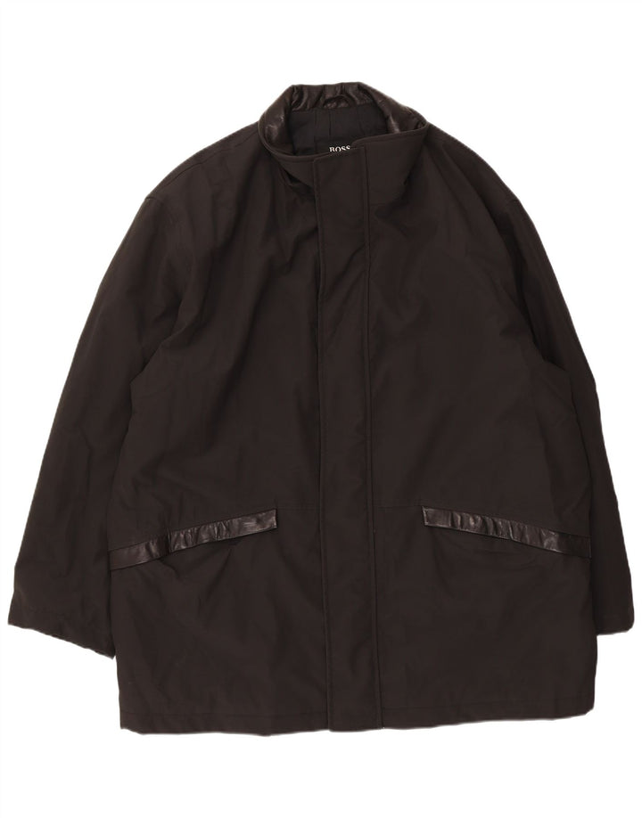 Мужское пальто Hugo Boss EU 52 XL, черный полихлорид