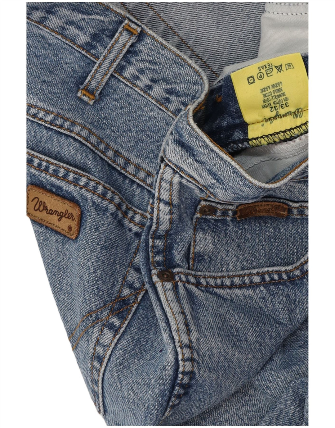 Мужские прямые джинсы WRANGLER Texas W33 L32, синий хлопок