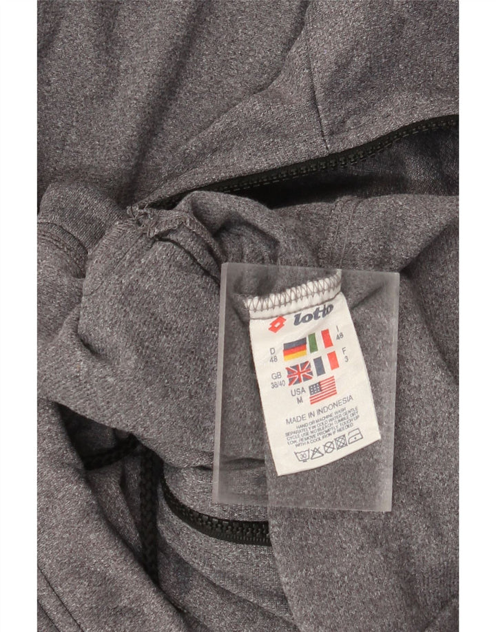 Мужской спортивный костюм Lotto с графическим рисунком, Великобритания 38/40, средний серый цвет с цветными блоками