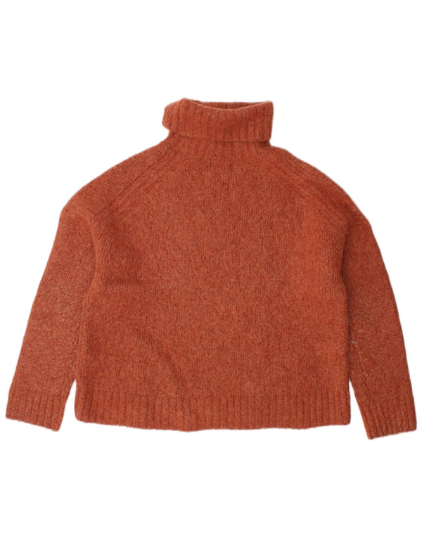 SUPERDRY Женский укороченный джемпер с воротником-стойкой UK 12 Средний Коричневый