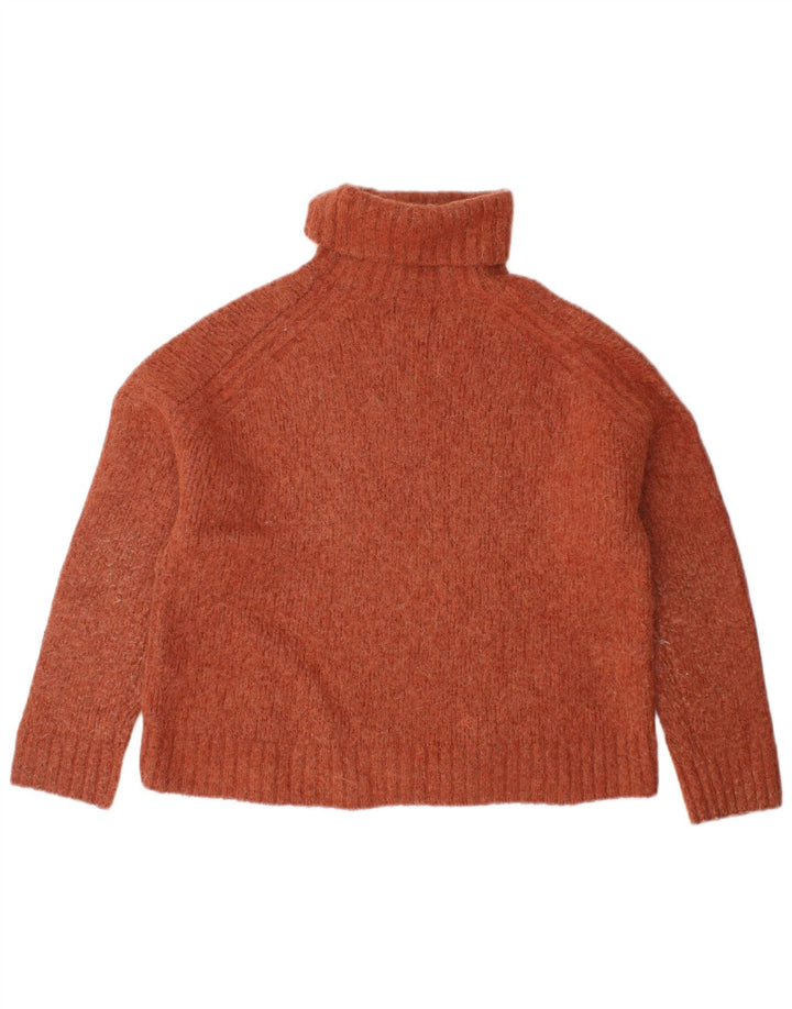 SUPERDRY Женский укороченный джемпер с воротником-стойкой UK 12 Средний Коричневый