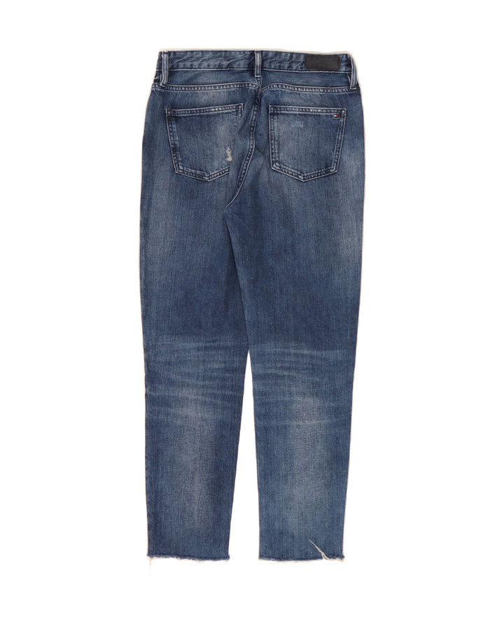 TOMMY HILFIGER Womens Distressed Slim Jeans W27 L26 Blue Cotton Vintage Tommy Hilfiger and Second-Hand Tommy Hilfiger from Messina Hembry 