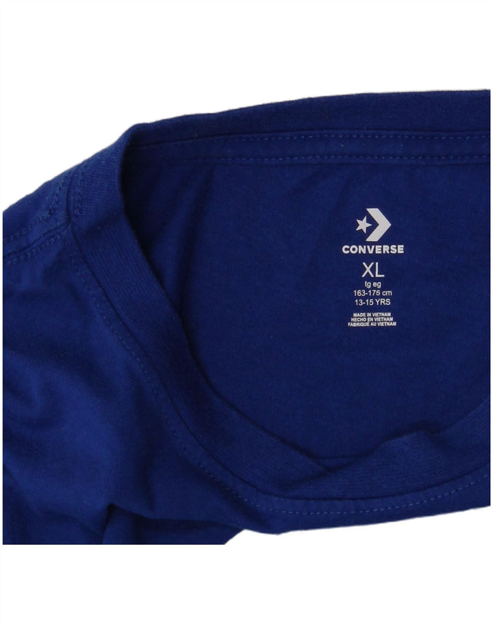 Футболка с рисунком Converse Boys Chuck Taylor, топ 13–14 лет, размер XL, синяя
