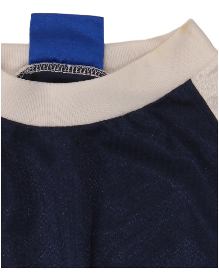 Umbro Мужская футболка с рисунком Верх среднего размера, темно-синий, полиэстер с цветными блоками